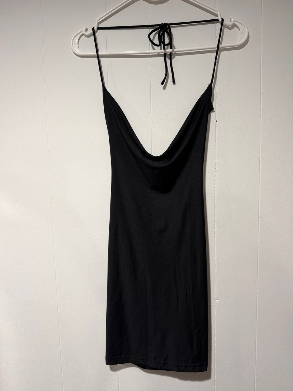Black Cowl Neck Slip Dress